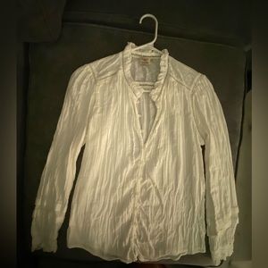 Faherty Willa Button Front Peasant Blouse, size Small. Worn once.